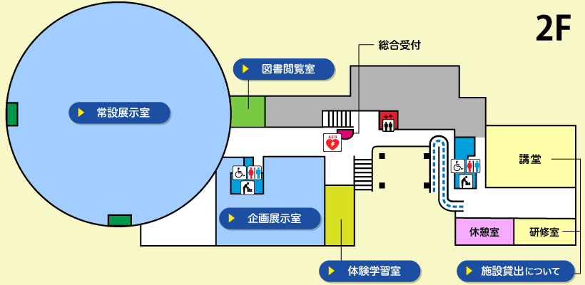 横浜市歴史博物館2階フロアマップ